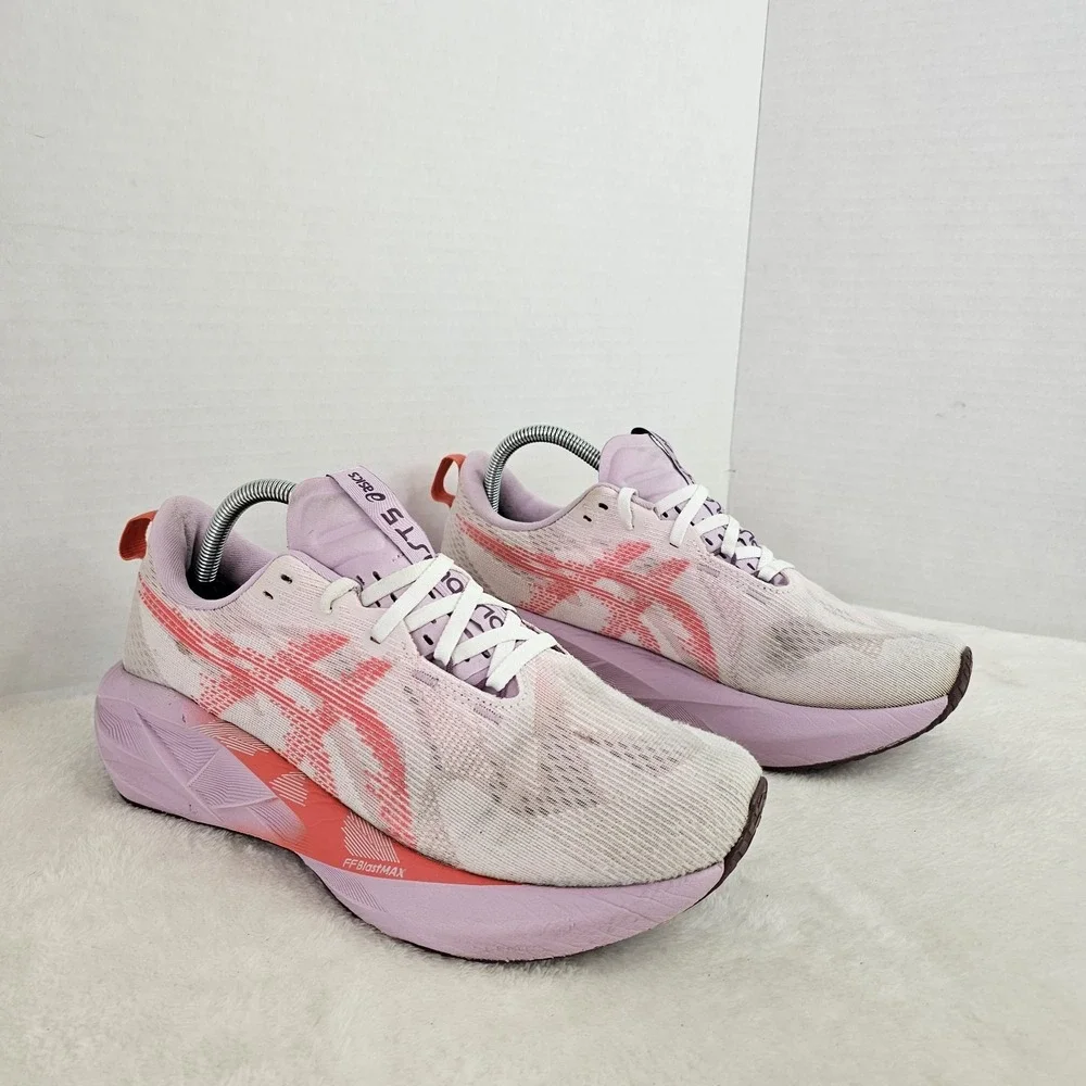 ASICS Novablast 5 Running Shoes Womens 9.5 Pink Mesh Racing Athletic Sneakers